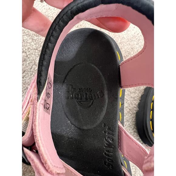 Dr Martens Womens Blaire Cambridge Fisherman Leather Sandals Pink Womens Size 6 - Picture 5 of 10